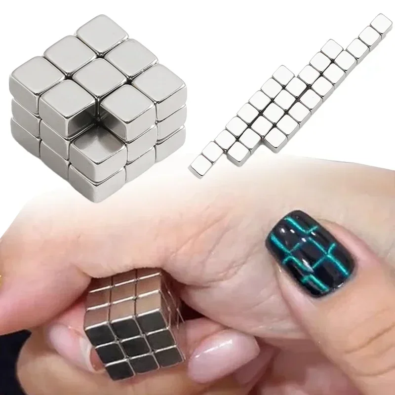 27Pcs Multi-Function Strong Magnet Cube Cat Magnet For Nail Gel Polish  Nail Magnetic Stick Square Round Magnet Manicure Tools