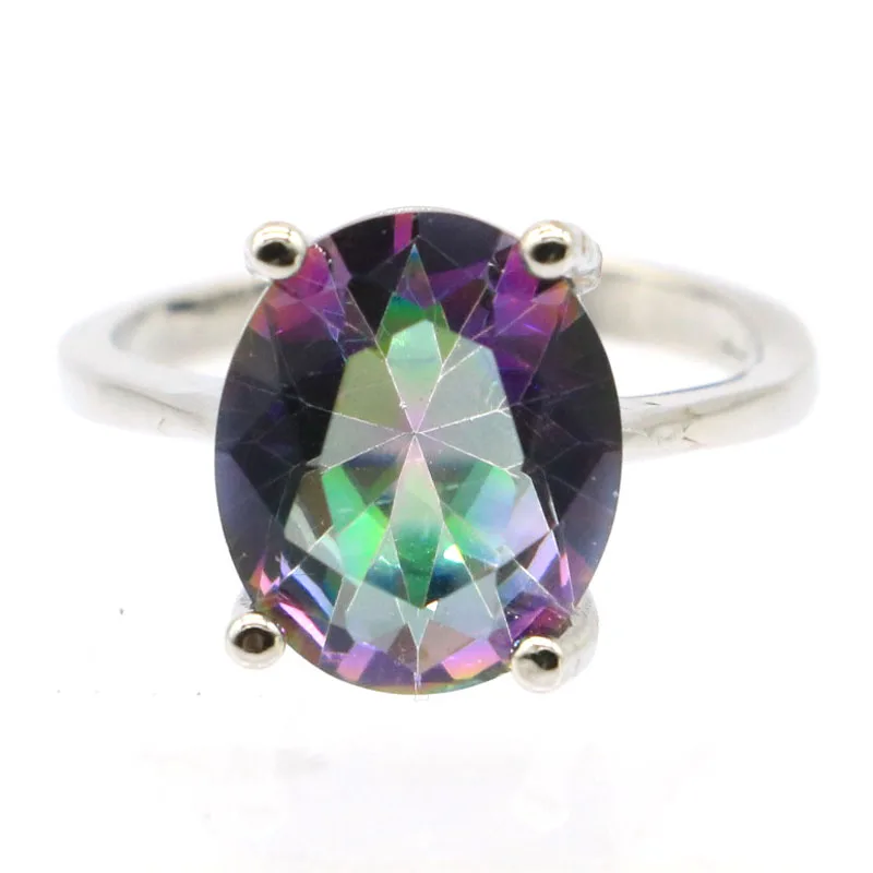 Buy 4 Get 1 Free 12x10mm Zultanite Color Change Alexandrite Topaz Fire Rainbow Mystic Topaz Silver Rings Many Sizes