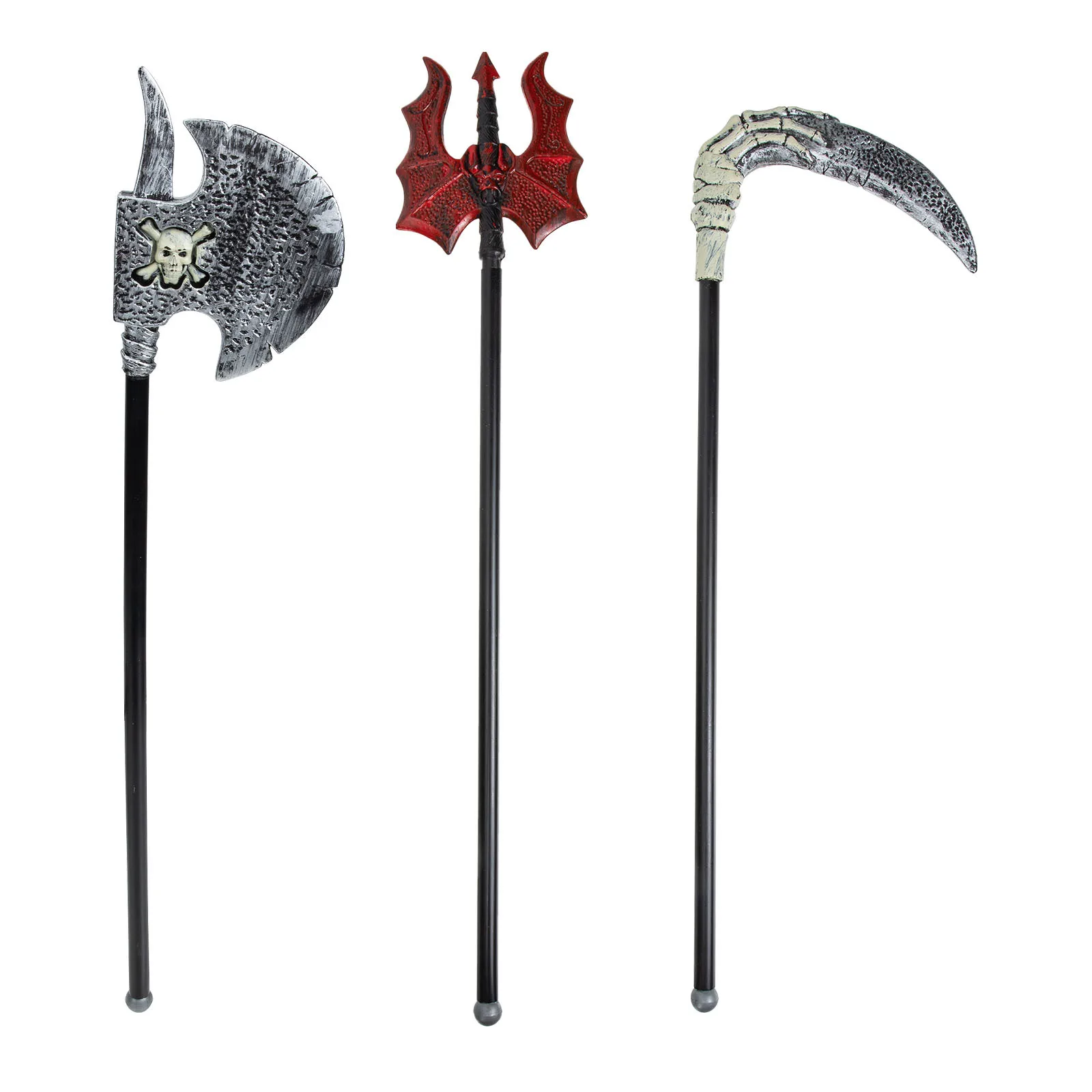 3pcs 할로윈 어린이 축제 코스프레 소품 파티 무대 공연 소품 실물 같은 축제 코스프레 장난감 장식 액세서리