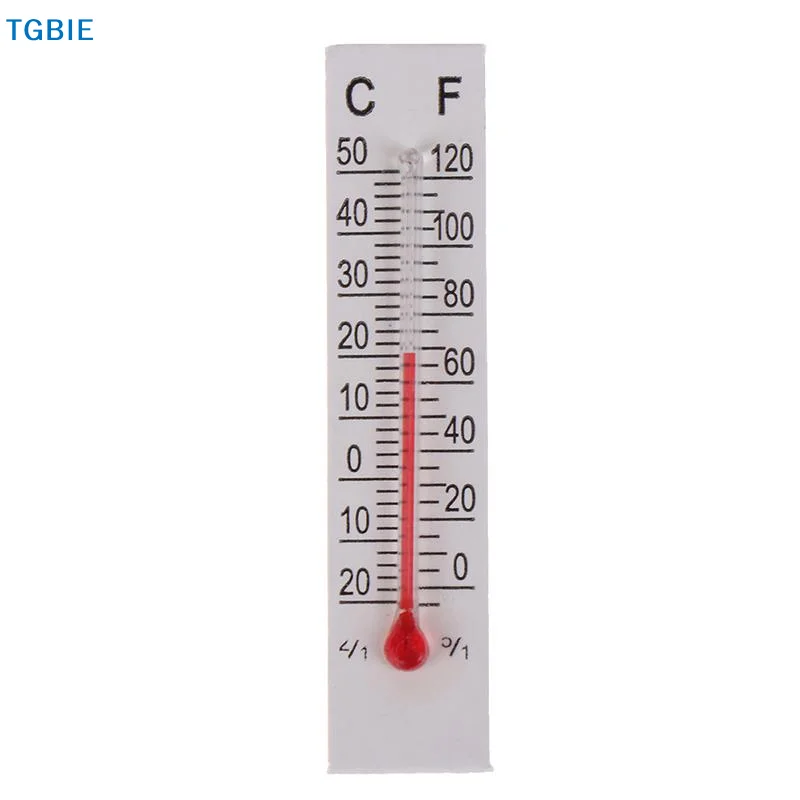 

[TL]【TL】10 Pcs 5cmX1.1cm Miniature Paper Cardboard Thermometer Indoor -20-50 Celsius