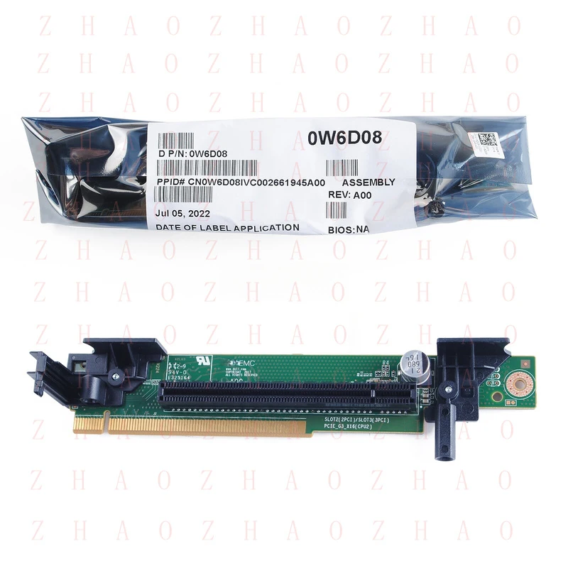 L+ New For Dell PowerEdge R640 Riser 2 Card PCI-E X16 for 2nd CPU W6D08 P7RRD