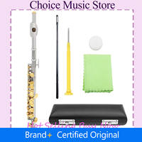 SLADE Piccolo C Key Cupronickel Flute Half-size Professional Silver Plated Body Gold Key Performance Practice With Parts