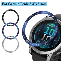 Metal Rings For Garmin Fenix 8 47/51mm Stainless Steel Bezel Protection Watch Case Bumper Rings Decoration Watch Accessories