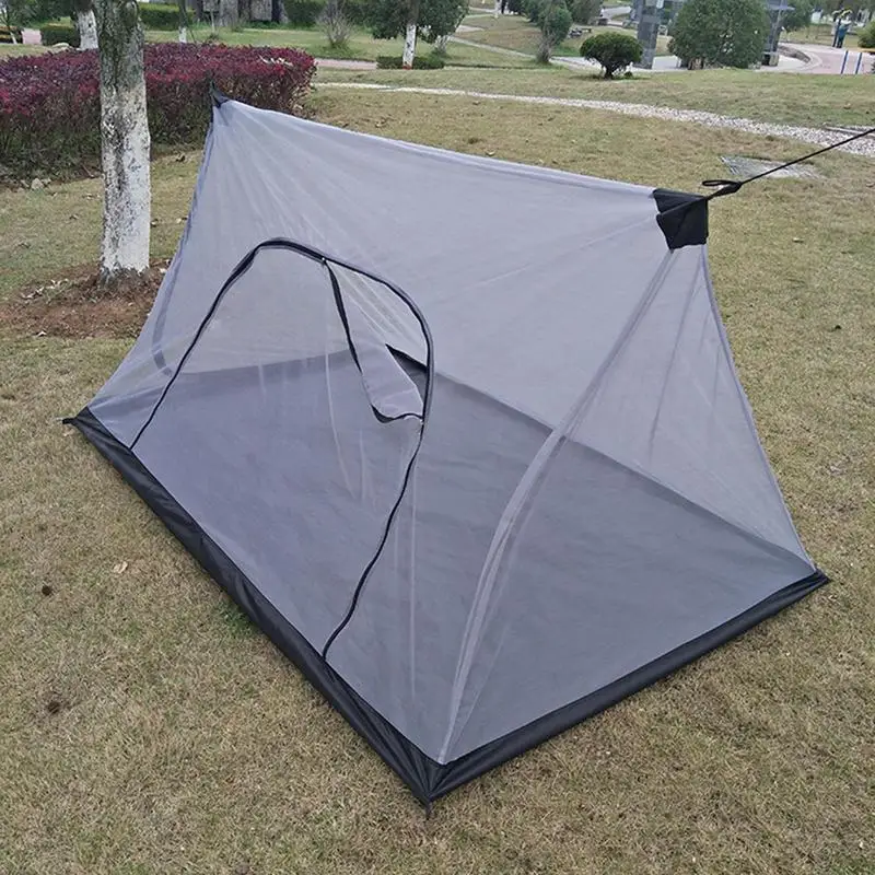 

Inner Tent Anti Mosquito Net, Summer Camping Polyester Mesh Anti-Mosquito Tent, With 4 Ground Nails 2 Hanging Ropes