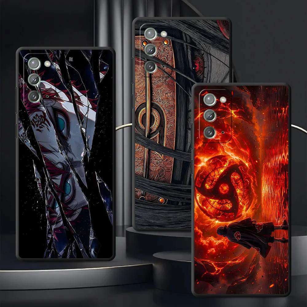 Obito Itachi Uchiha Sharingan Black Case for Samsung Galaxy Note 20 Ultra 5G 10 Plus 9 TPU Phone Cover M12 J4 J6 Plus J7 J8 J5