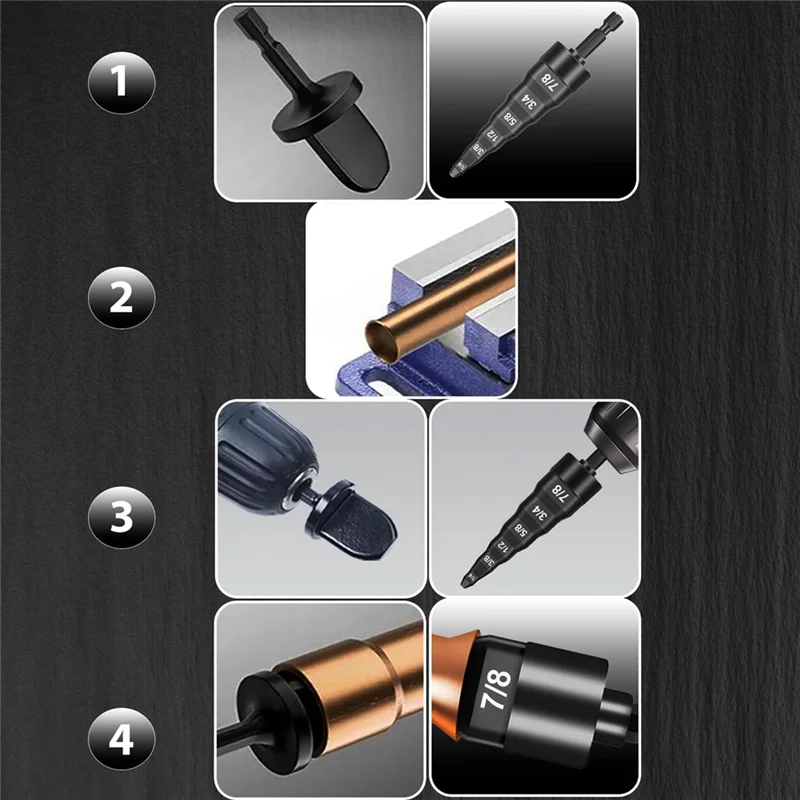 ABLK 7 ชิ้น Swaging เครื่องมือ HVAC Air Conditioner ทองแดง Expander หลอด HVAC Flaring เจาะท่อซ่อมท่อชุด