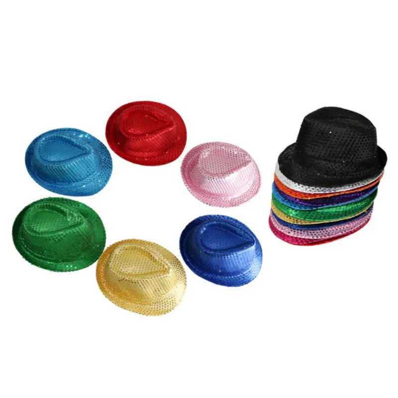 Luminous Adult Jazz Hat Festival Party Stage Performance Led Glow-In-The-Dark Hat Decorative Props Christmas Caps Photo Props