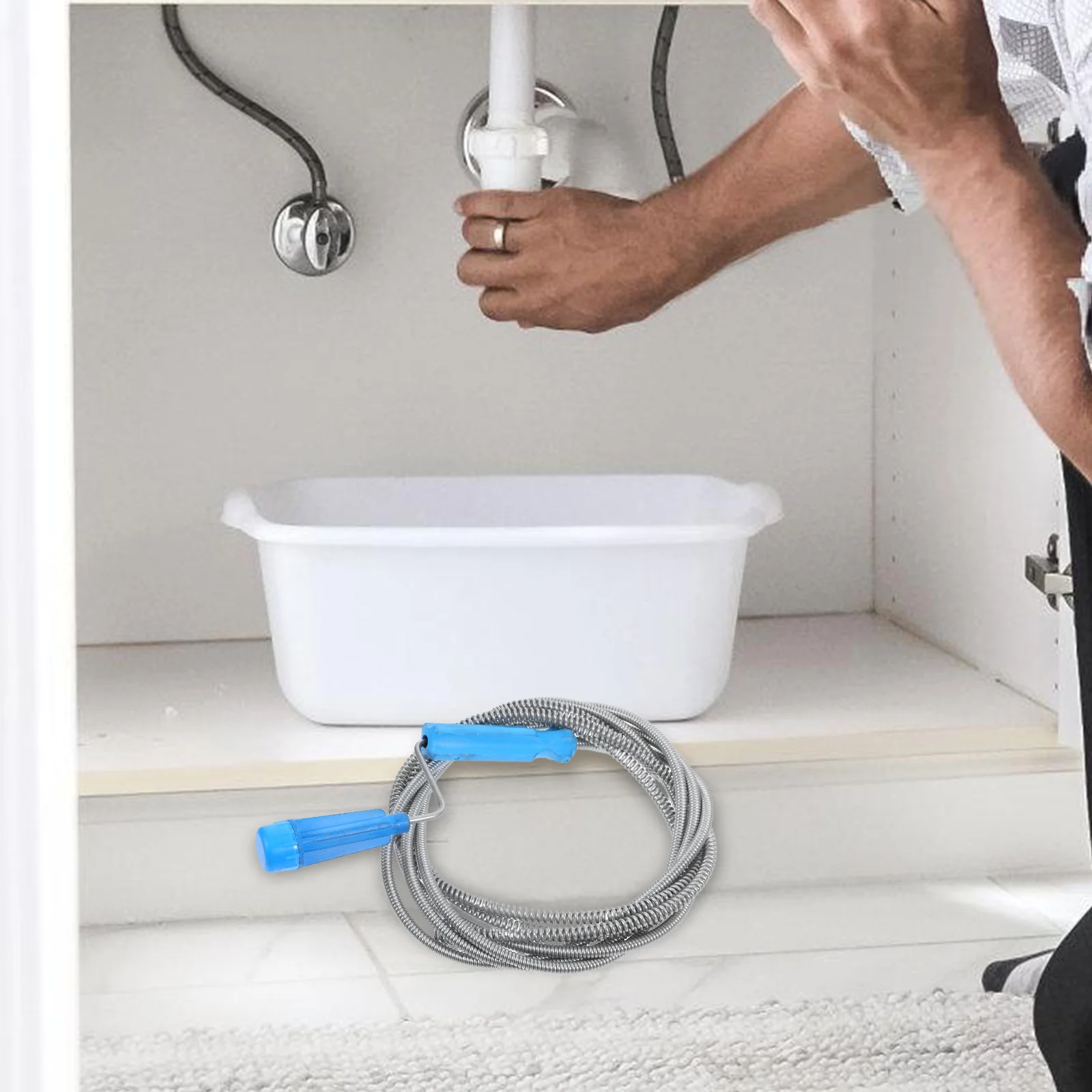 

Drain Augers Spiral Design Clog Solution for Sink Shower Bathtub Easy to Use Plumbing Auger Drain Cleaner Removal Tool