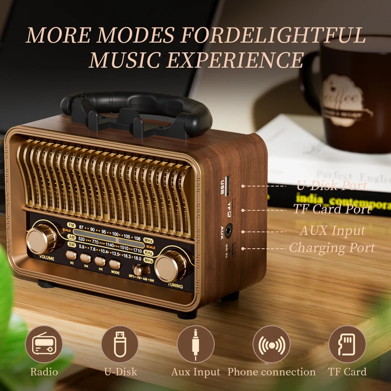 Rádio Retrô Portátil AM — foto 2