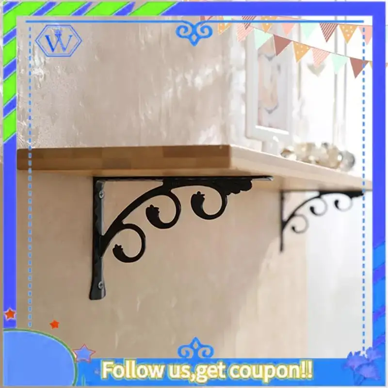 

A55P-12Pcs Wall Mounted L Shaped Angle Bracket Multifuntional Brace Shelf Brackets Decorative Shelf Brackets Wall Brackets S