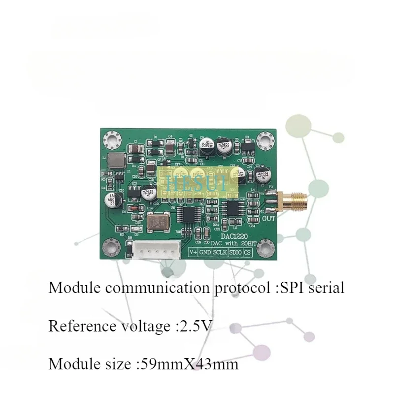 DAC1220 module digital to analog conversion data acquisition module 20bits 16bits DAC module