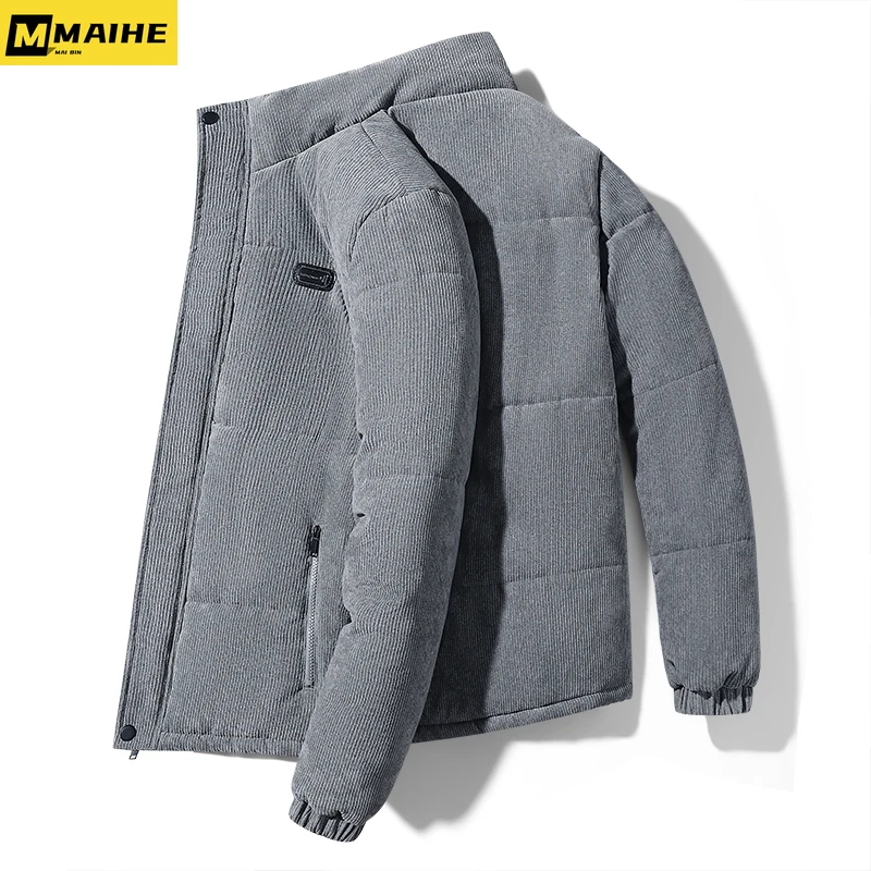 

Male Casual Solid Fashion Autumn Men Jackets Vintage Warm Parka Coats High Quality Winter Jacket Men Motorcycles Warm Jackets