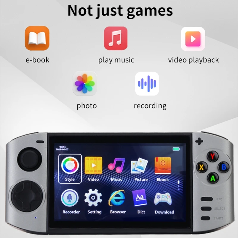XY-09ใหม่มือถือ30000 + เกมคอนโซล5.1 "หน้าจอ1280*720 HD ความละเอียดสนับสนุนการควบคุมไร้สายวิดีโอของเล่นเครื่องเล่นเกม