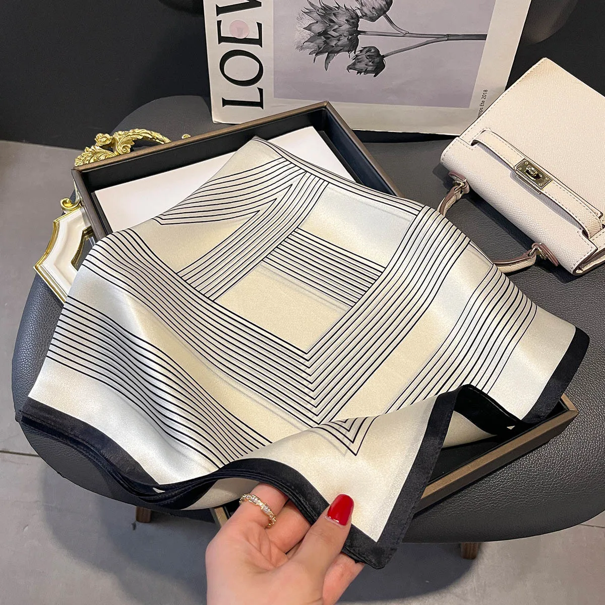 Thumbnail 2 - #34 Newest Silk Neck Scarf