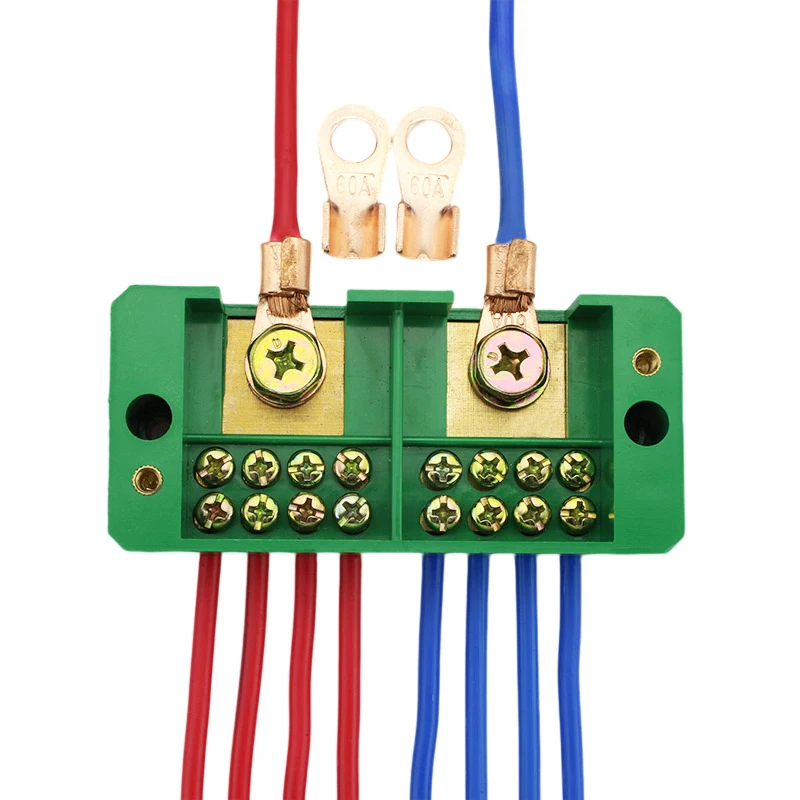 Wire Terminal Box Single Phase 2-IN 6/8-OUT FJ6/JHD Household Wire Connector Terminal Block