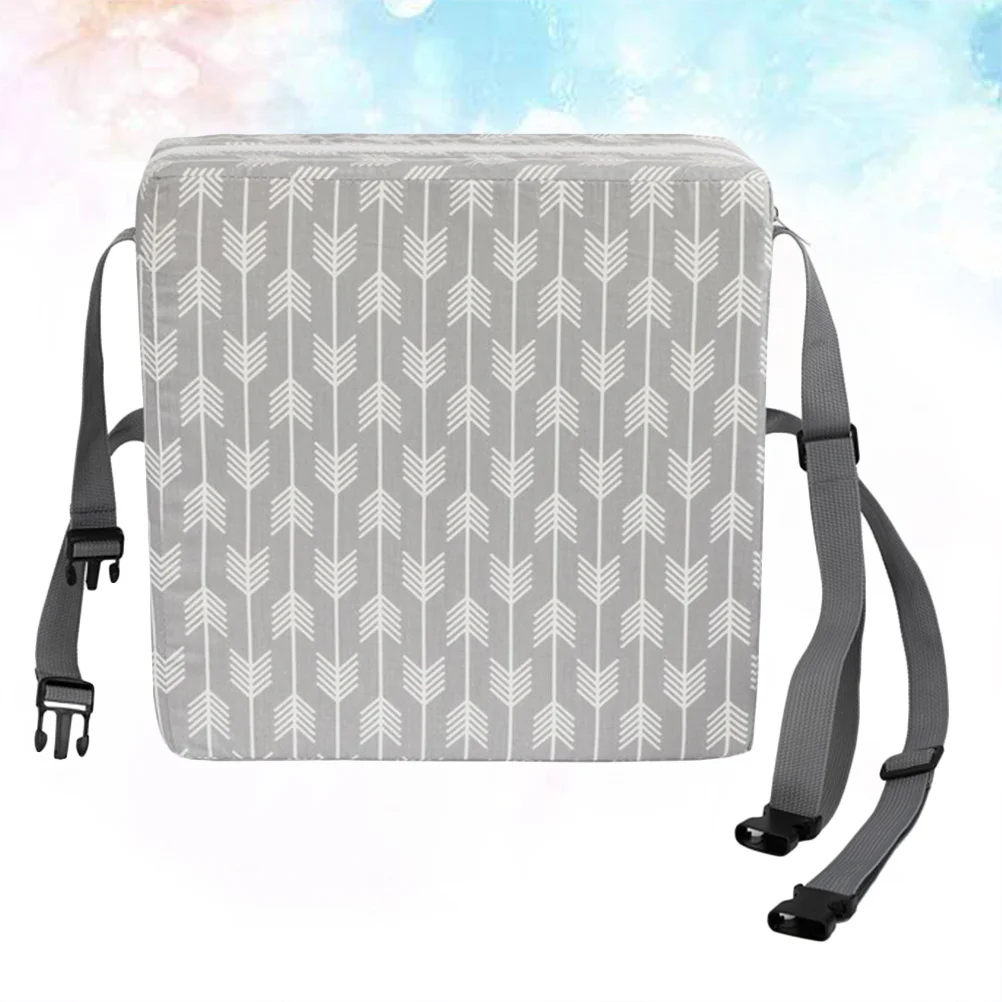 وسادة مقعد للأطفال خفيفة الوزن ومتينة لتناول الطعام ووسادة طعام للأطفال للاستخدام المنزلي والمطعم باللون الرمادي