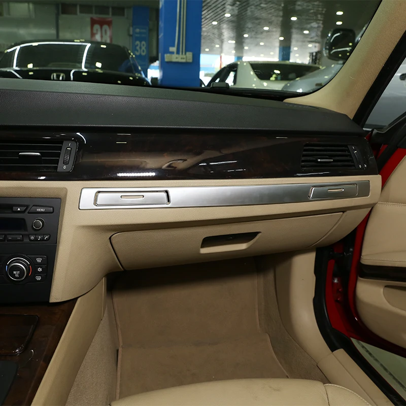 

For BMW 3 Series LHD Car Front Water Cup Holder Panel Interior Strip Trim Auto Accessories For BMW E90 E91 E92 E93 2005-2012