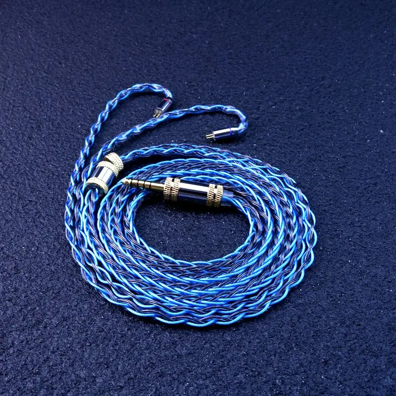 

XINHS D05 8-strand blue black graphene single crystal copper hybrid cable headphone cable