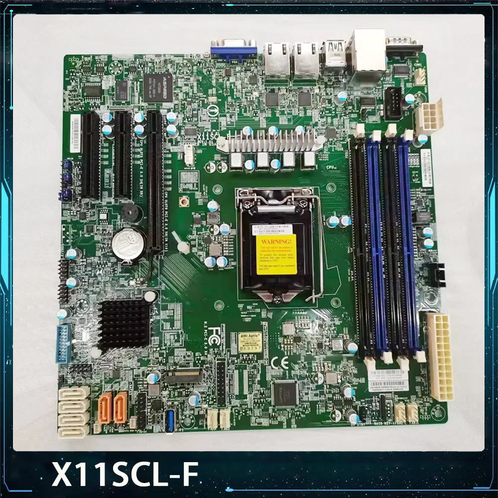 X11SCL-F For Supermicro Server Micro-ATX Motherboard C242 LGA-1151 DDR4 Support 8th/9th Generation Core i3 E-2100 E-2200