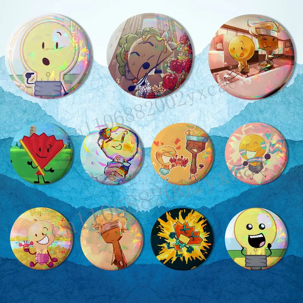 Soft contrast cool Inanimate Insanity Creative Round Badge Button Pin Bag Decor Fans Collection Friends Gift Brooch