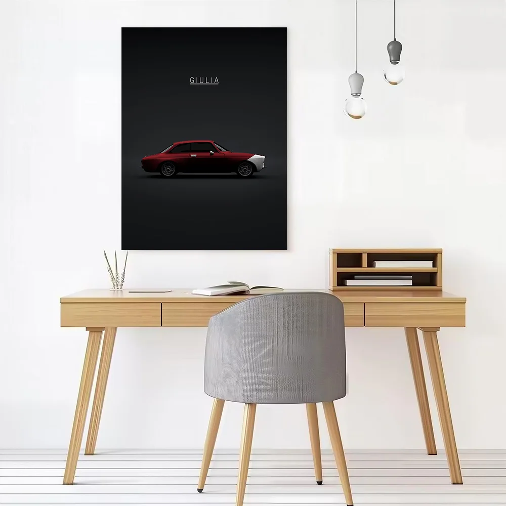 Romeo Car Guilia GTA Canvas Poster Customizable Printed Canvas Painting Wall Art for Fans Aesthetic Decoration Living Room Home
