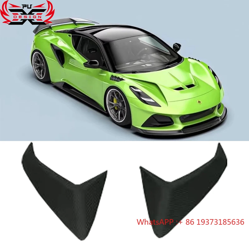 Gran oferta, montaje de alta calidad, fibra de carbono seca, estilo V, Kit de carrocería de entrada de aire lateral, accesorios para coche, Kit aerodinámico para Lotus Emira