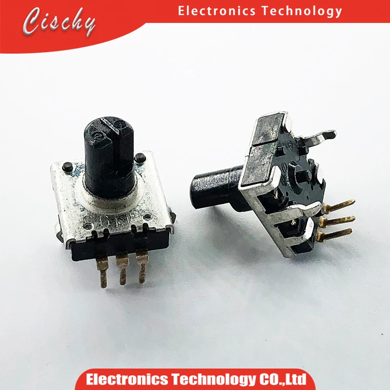 5PCS Half / Plum axis rotary encoder, handle length 15mm / 20mm code switch/EC11/ digital potentiometer with switch 5Pin