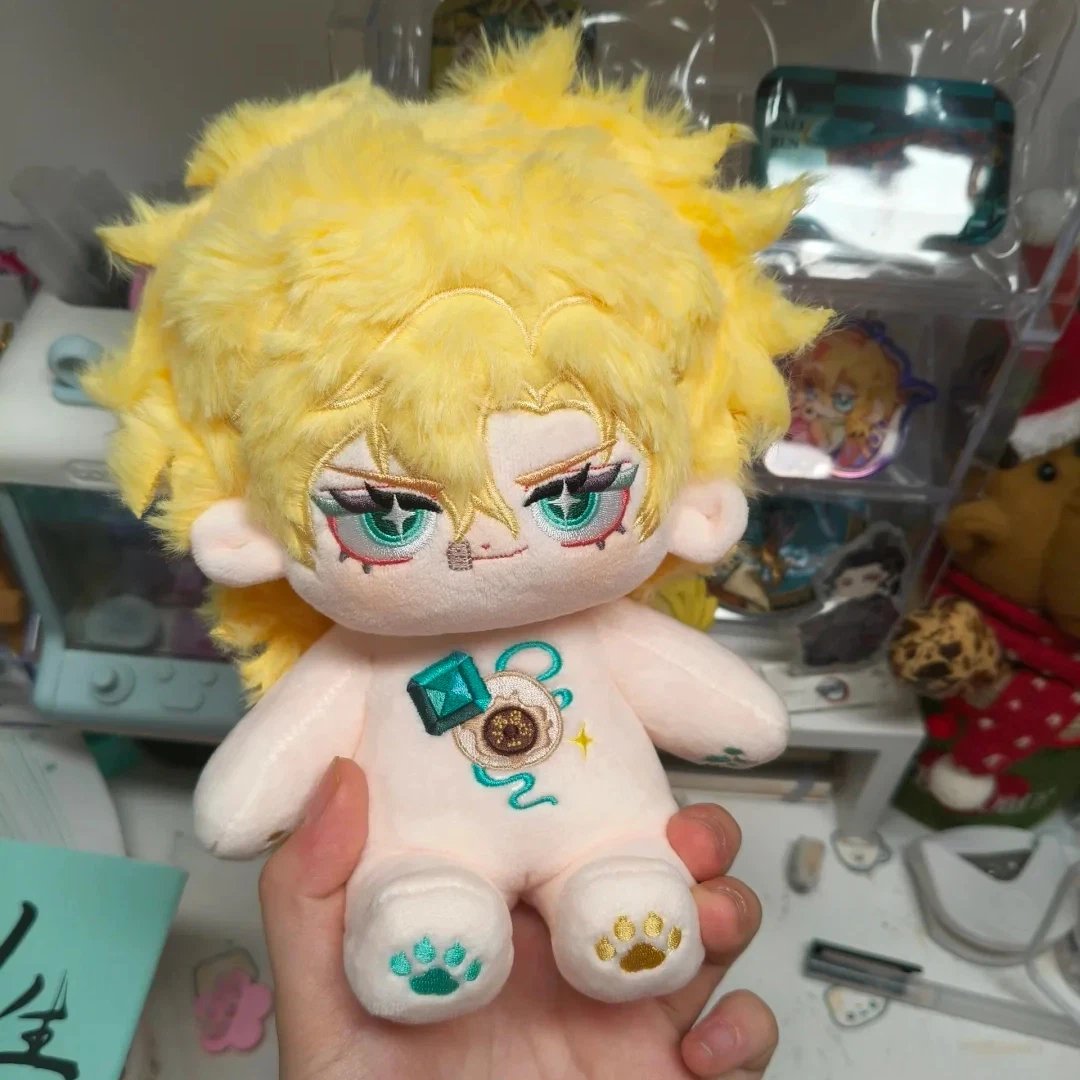 20 cm Pluche Anime Jo Jo Bizarre Adventure Giorno Giovanna Figuur Cosplay Dress Up Katoenen Pop Lichaam Speelgoed Gevulde Fans voor Geschenken