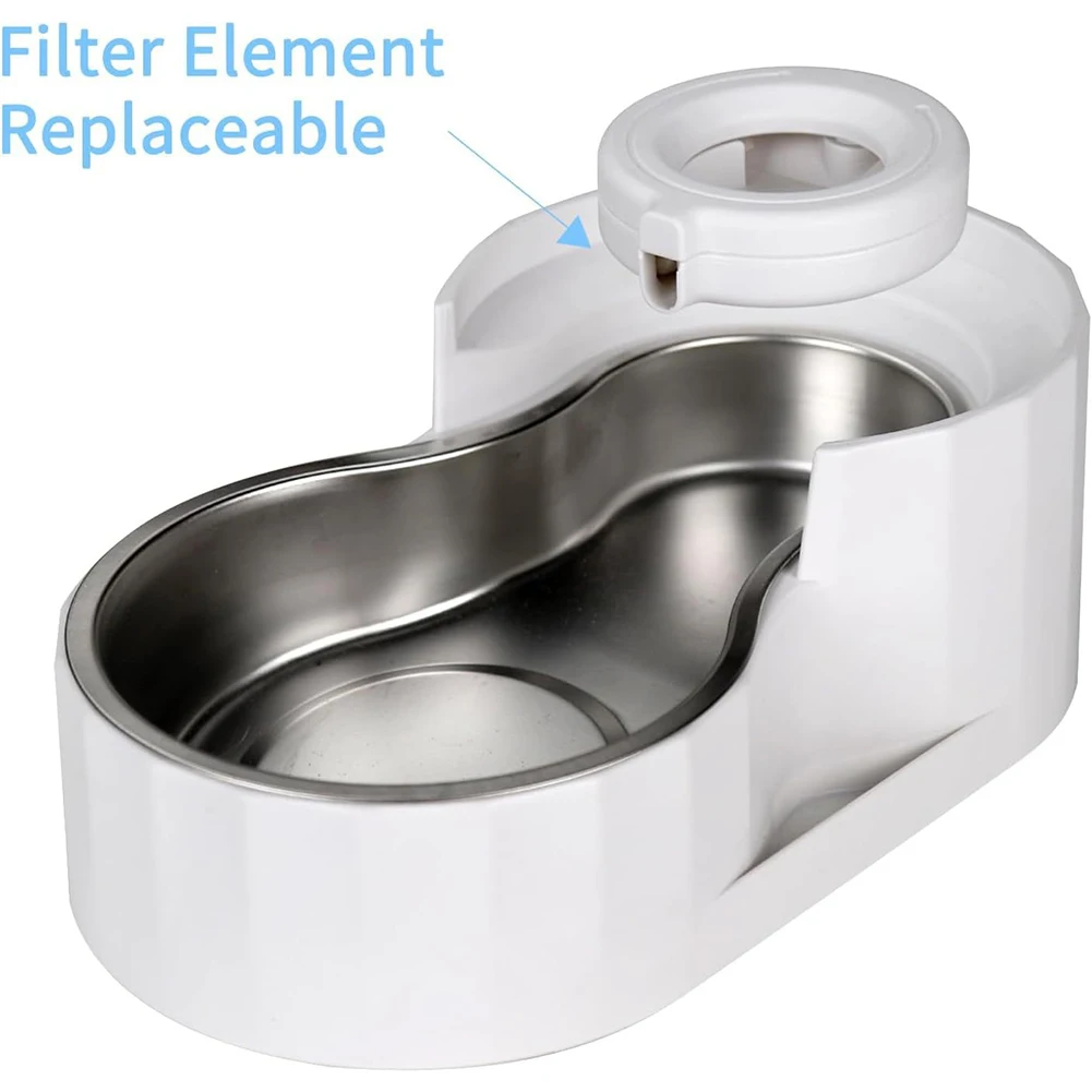 Pet Water Fountain Replacement Filters Cat Water Drinking Fountain Triple Filtration System for 3.6/4.6/6/8L Automatic Dispenser