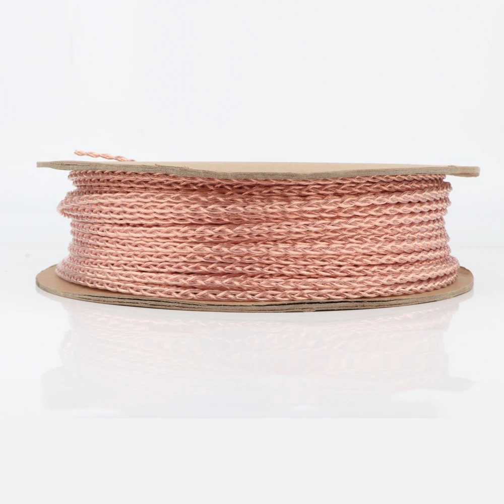 3Cu 3core weaving OCC Copper speaker Wire Teflon RCA Cable hifi audio interconnect cable wire audio video extend single wire