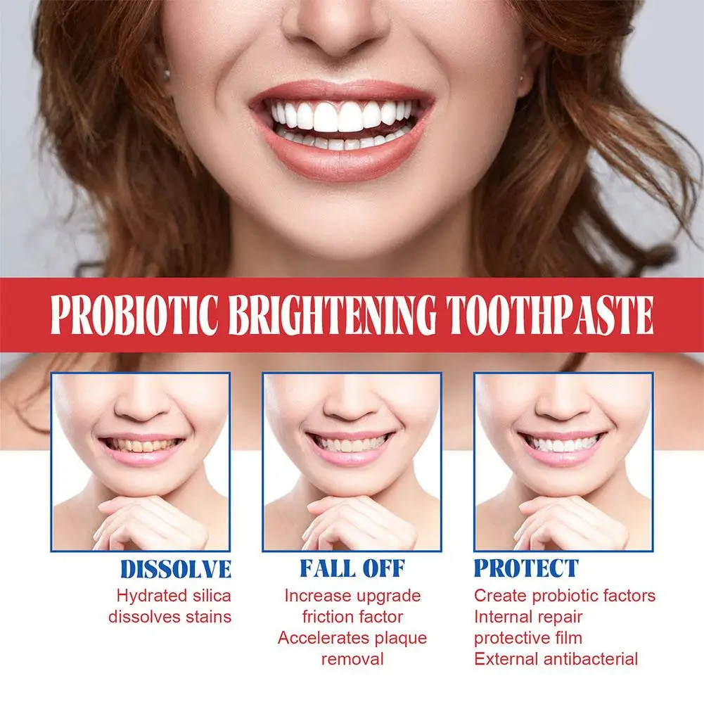 Probiótico Clareamento Creme Dental, Limpeza Dental, Oral Removendo Dentes Amarelos, SP-6, Clareamento, Limpeza