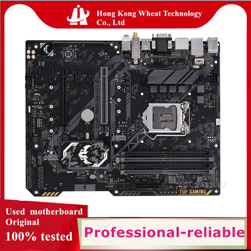 For Intel H370 TUF H370-PRO GAMING (WI-FI) motherboard Used original LGA 1151 DDR4 64GB USB2.0 SATA3 Desktop Mainboard