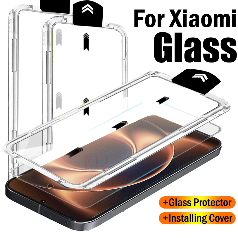 

1-2 шт. Защитное стекло для Xiaomi 17 Ultra, защитная пленка для экрана Xiaomi 17 Pro Max 15, закаленное стекло, простая установка, без пыли