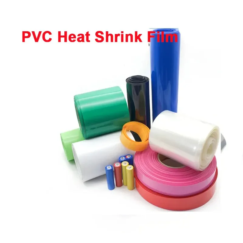 Width 70mm ~ 420mm 18650 Lip Battery PVC Heat Shrink Tube Pack Insulated Film Wrap lithium Case Cable Sleeve