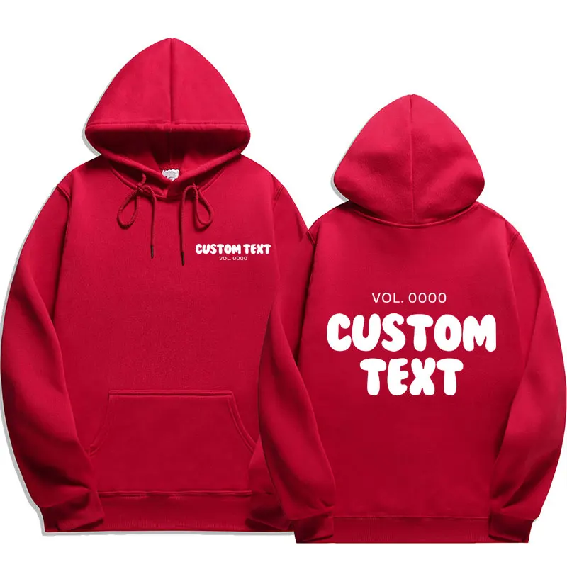 Custom text Hoodies Men Fashion Long Sleeve Sweatshirts men Cool Casual Harajuku Streetwear Pullovers y2k