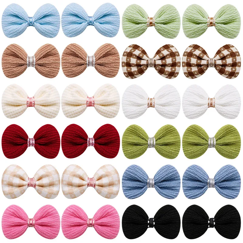 Cute Pet Dog Hair Clips Puppy Solid Color Bow Hairpin Pet Cat Dog Hairpin Boutique Pet Bow Hair Accessories Multicolor