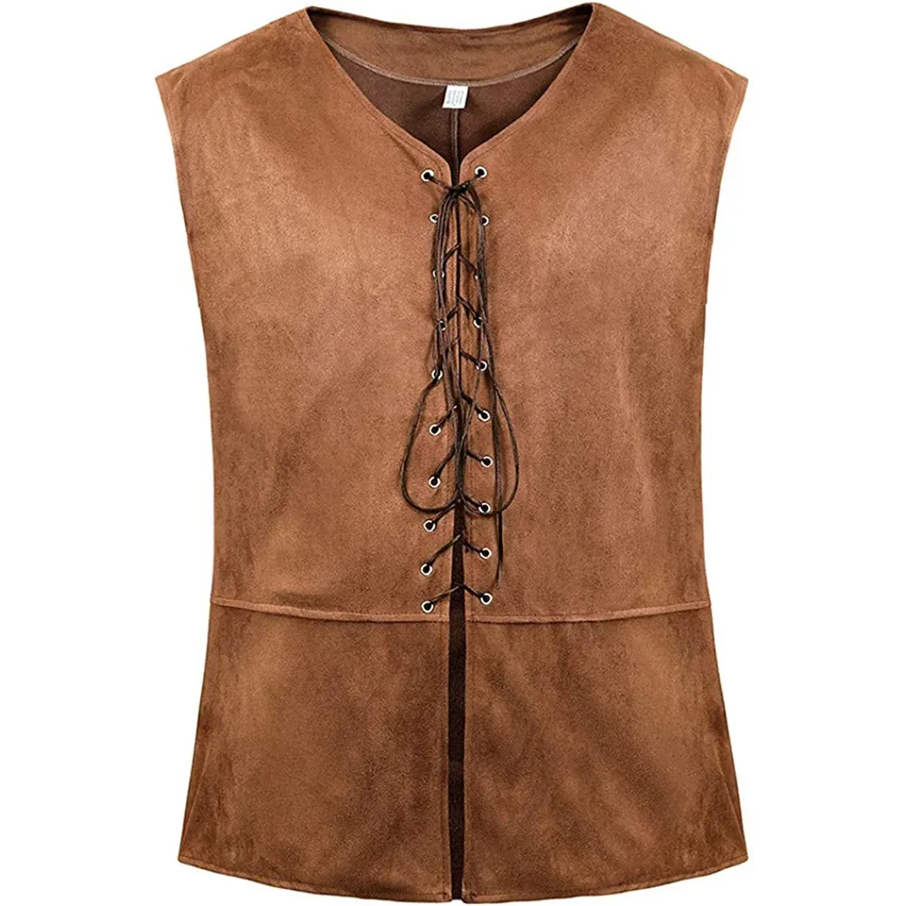 Medieval Renaissance Pirate Gothic Steampunk Waistcoat Strappy Vest