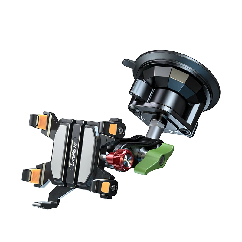 حامل هاتف السيارة Lanparte بمخالب السلطعون، كوب مفرغ قوي 360 درجة ° دوران فائق الاستقرار مناسب للهاتف 6.1-7.2 بوصة