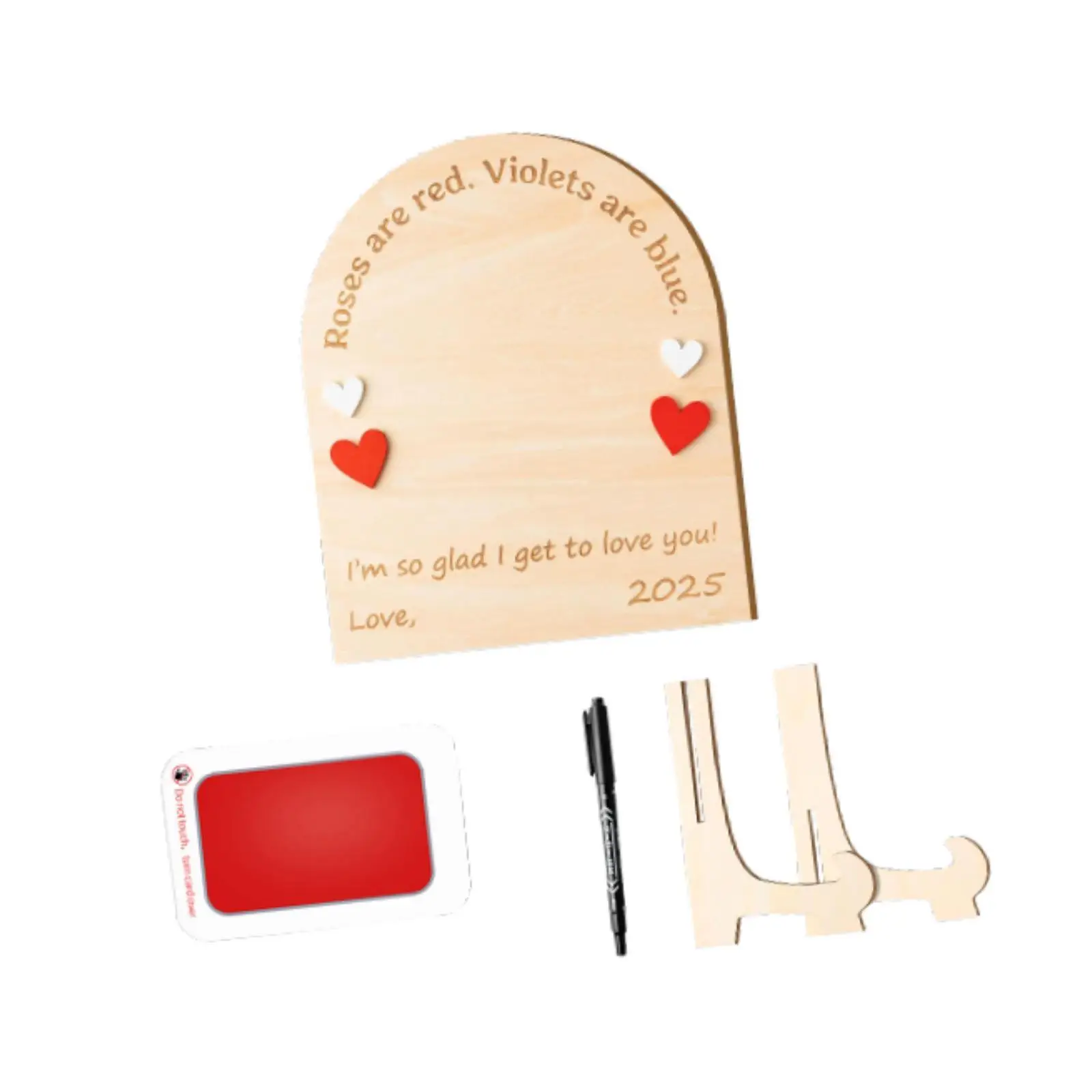 Baby Hand and Footprint Kit Wooden Sign Table Party Decor Newborn Print Kit