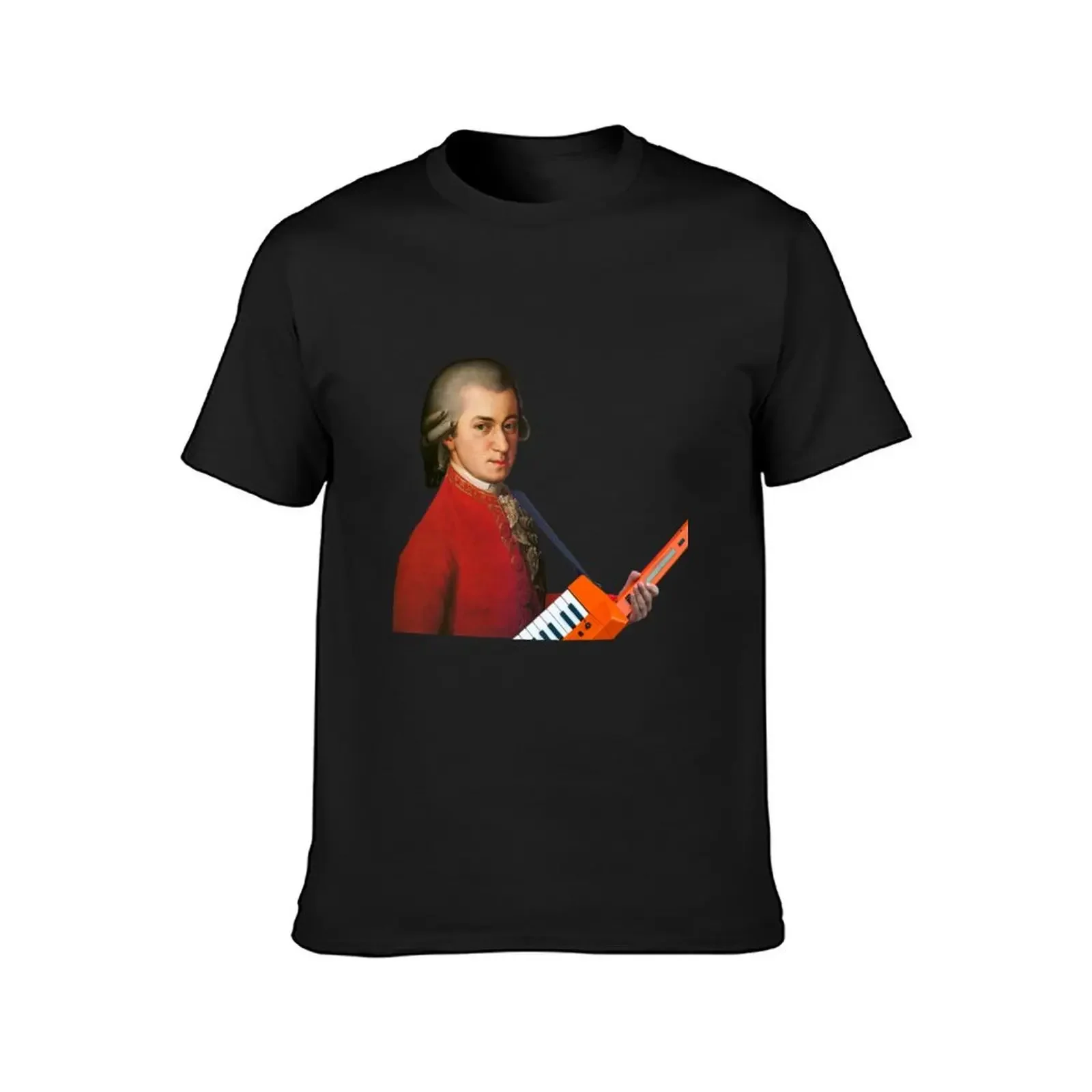 Mozart with a keytar T-Shirt quick-drying anime clothes mens designer t shirt