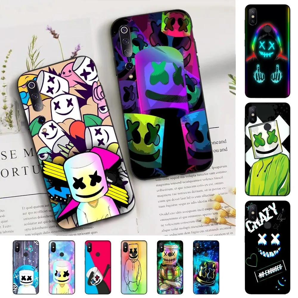 Marshmallow Dj Faces Phone Case For Xiaomi Mi 5X 8 9 10 11 12 Lite Pro 10T PocoX3pro PocoM3 Note 10 Pro Lite