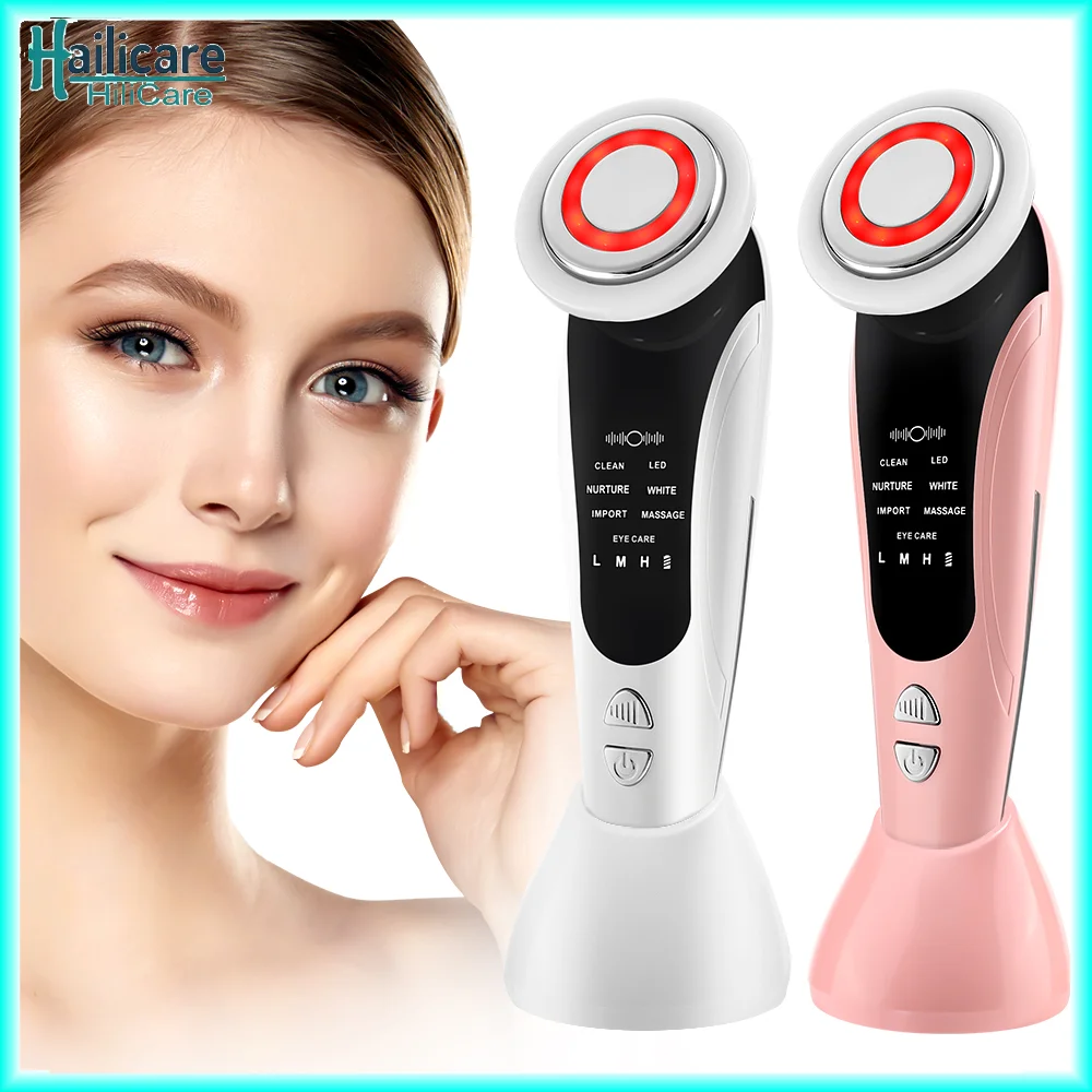 

EMS Facial Massager LED Light therapy Sonic Ion Vibration Skin Tightening Face Lifting Anti Wrinkle Beauty Device Skin Care Tool
