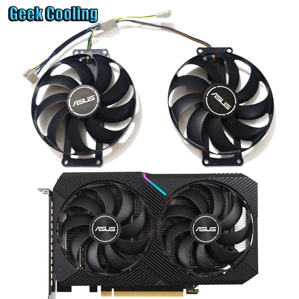 NEW 2FAN 87MM 6PIN FDC10H12S9-C Graphics card cooling fan，For ASUS RTX 2070 MINI、RTX 2060 MINI、ASUS GTX 1660S MINI