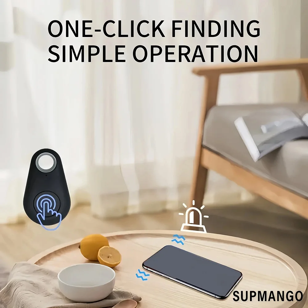جهاز تعقب صغير بنظام تحديد المواقع العالمي (GPS) 50 مزود بتقنية البلوتوث 50، جهاز مكافحة الضياع، محدد موقع ذكي مستدير للحيوانات الأليفة، حقائب الأطفال، محافظ تتبع المكتشف