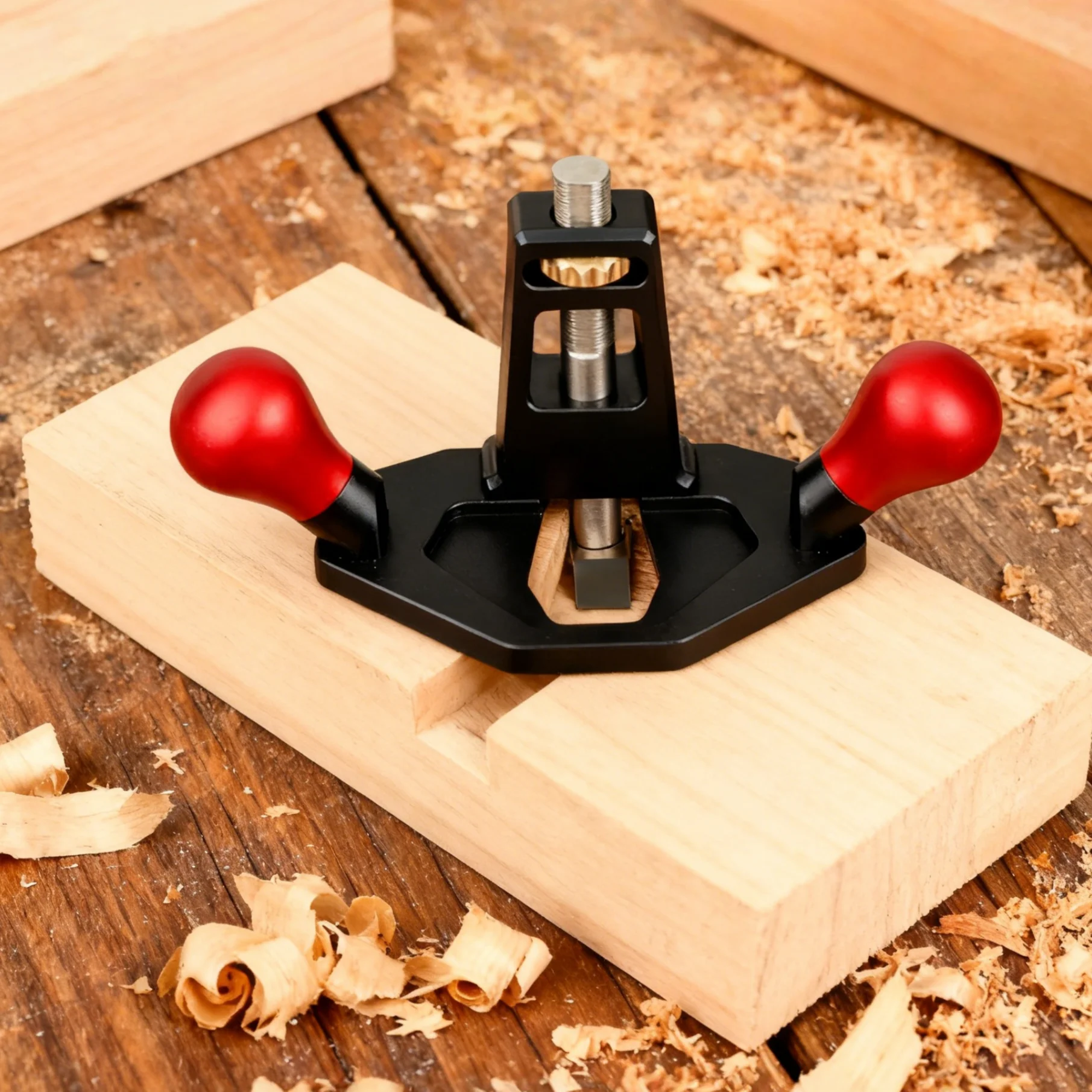 調整ノブ付きプロフェッショナルルータープレーン-木工用ハンドヘルドボトムクリーニングマニュアルスロッティングエッジトリミングフラットプレーナー