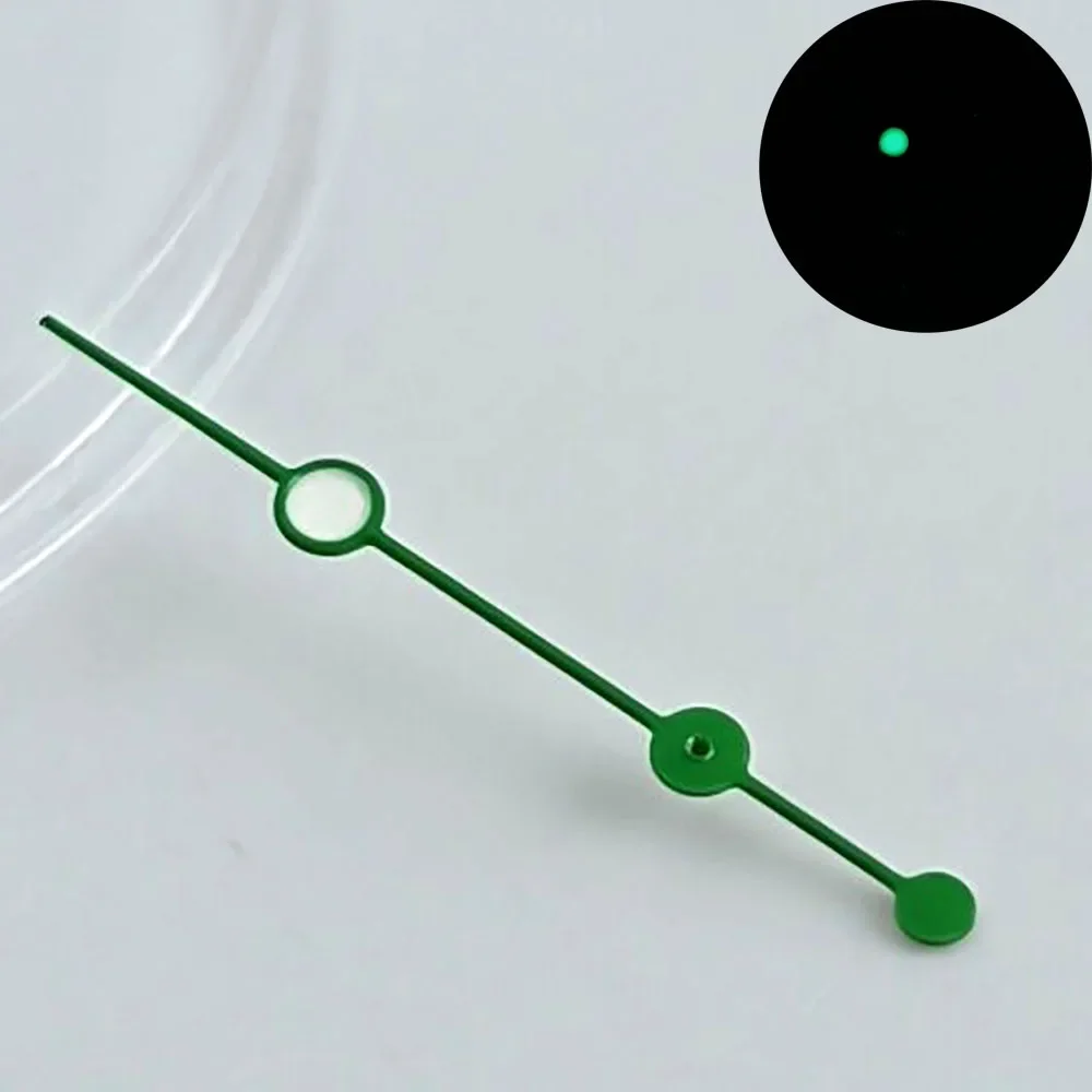 Green/White Watch Hands Fit for N H35 NH36 Movement Watch NH35 Hands Personalized 12.5mm Second Hand Green Luminous image 6