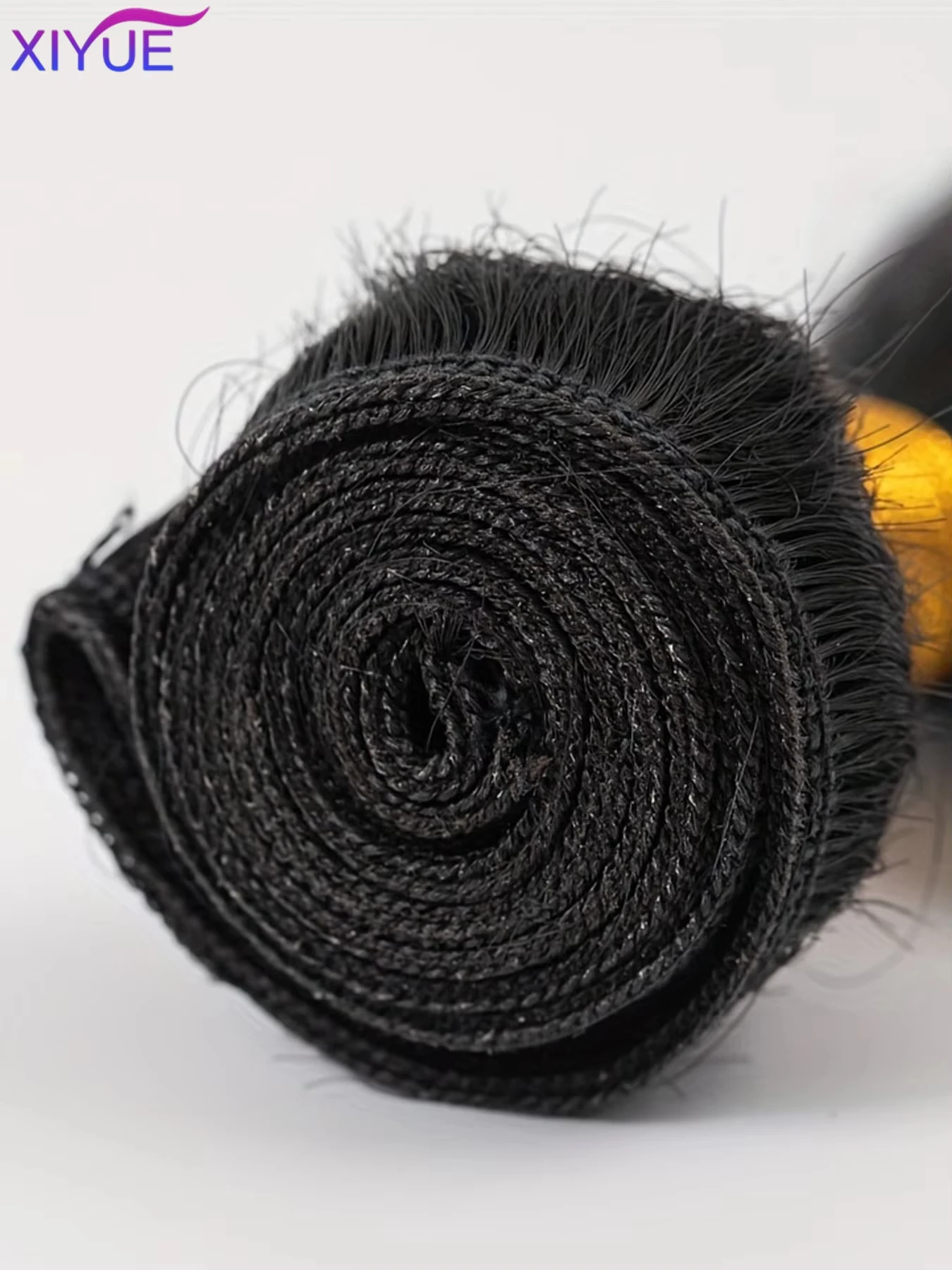 XIYUE Synthetic Straight Hair Brazilian Straight Weave Bundles Natural Black Bundles Remy Hair Double Weft Bulk Braiding Hair