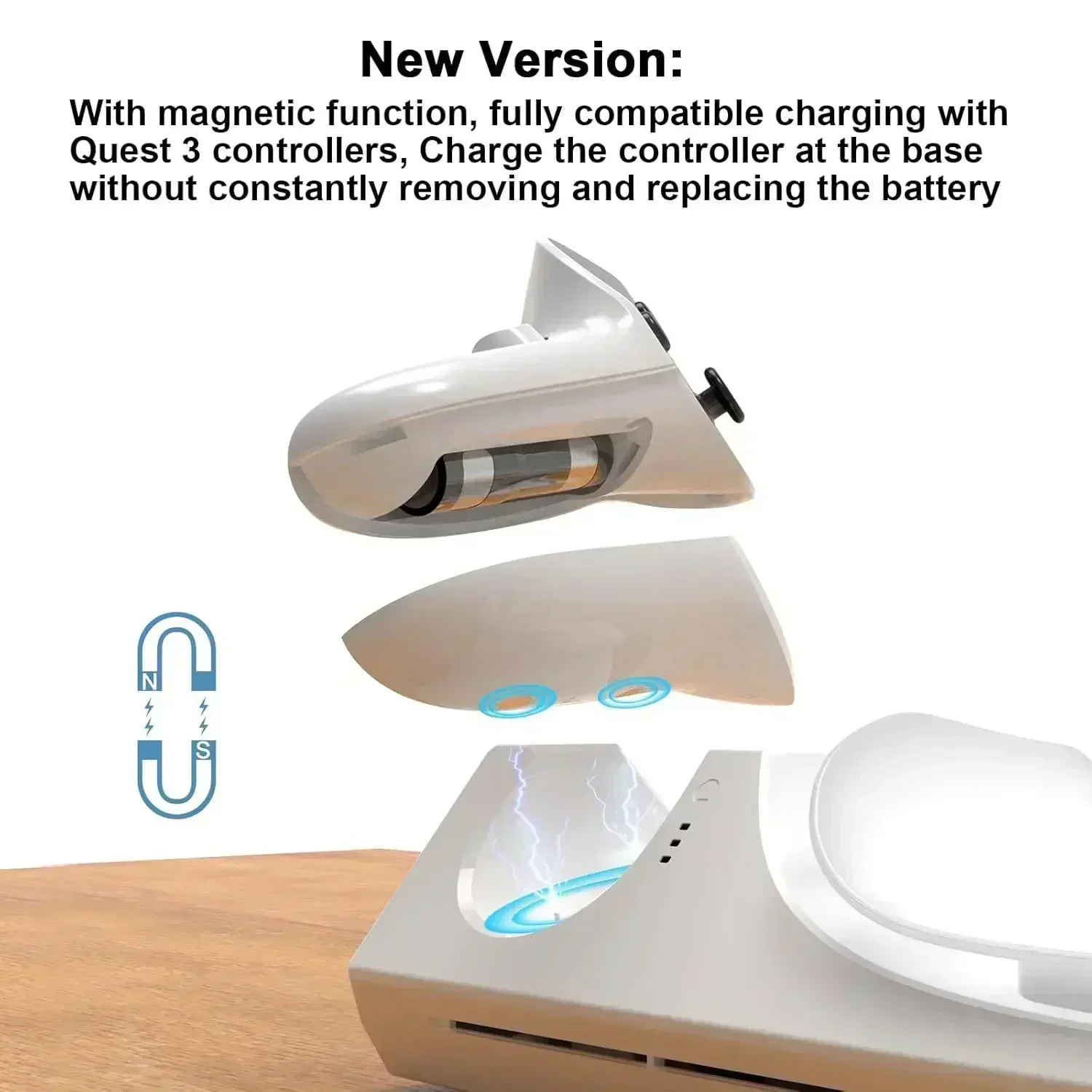 Suitable for meta Quest 3/3s charging dock VR accessories Quest 3s host handle magnetic charging dock