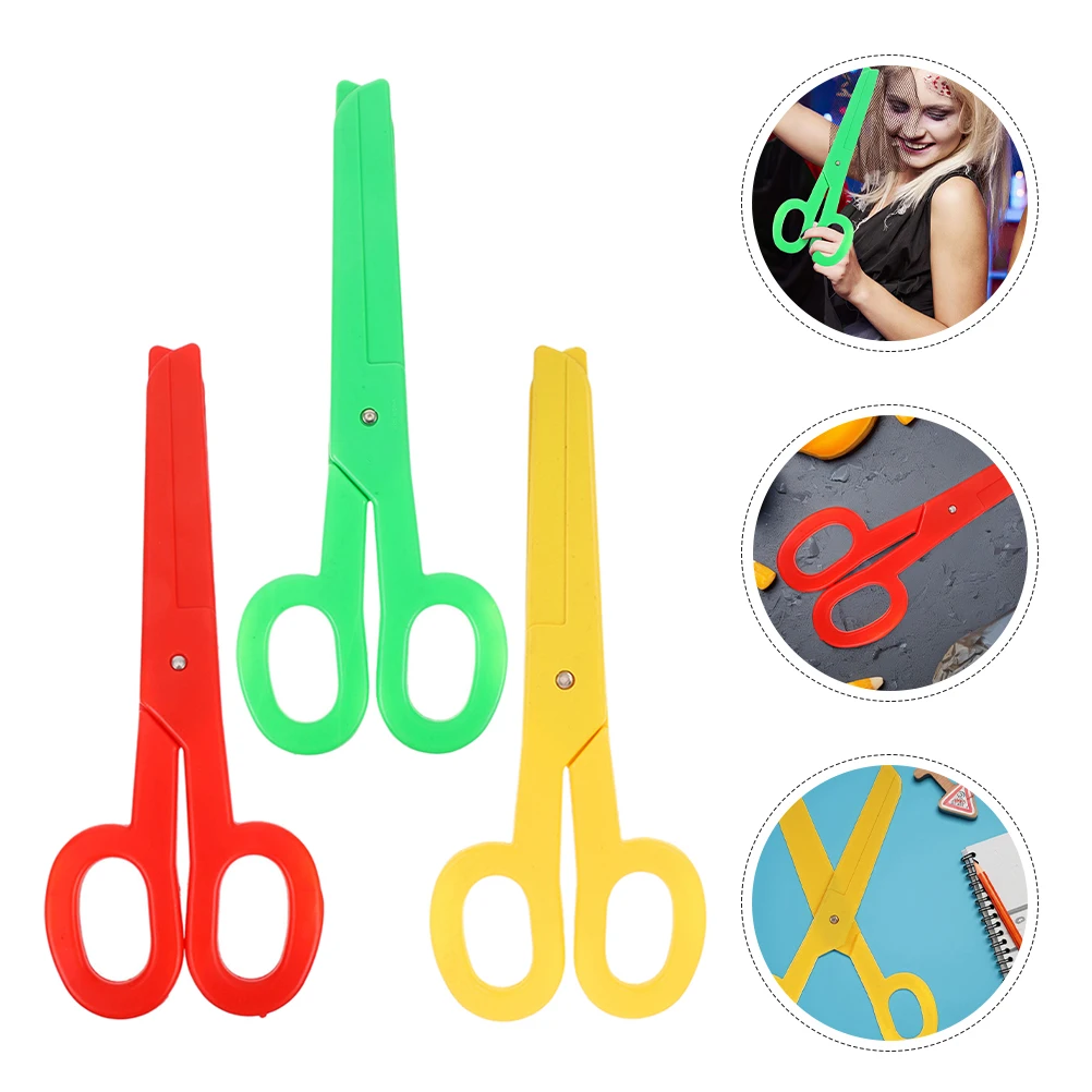 

3 Pcs Scissors Clown Cosplay Accessory Costume Accessories Makeup Props Decorative Shears