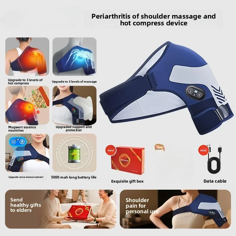 Electric heating shoulder protection hot compress therapy device bag cervical fever shoulder massage tool